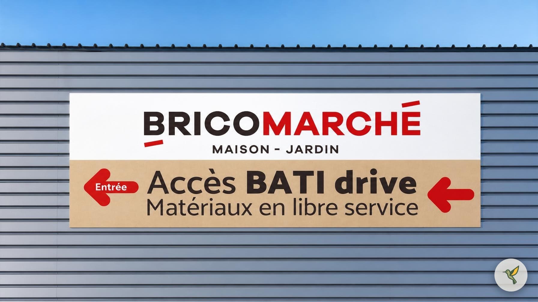 Brico marche enseigne panneau — réalisation ÉchoTerra